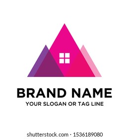 Real estate home logo vector art