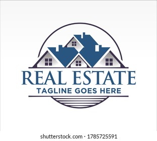 Real estate home logo vector