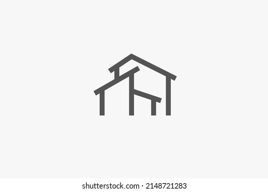 Real estate home property logo design