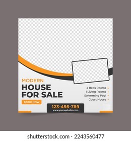 Real estate and home property social media post template