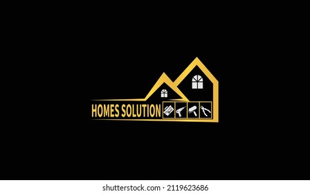 Real Estate and Home Repair Services Logo Design