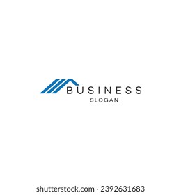 Real estate home rooftop abstract logo design modern minimal brand flat Icon design vector illustration emblem sign symbol logotype 