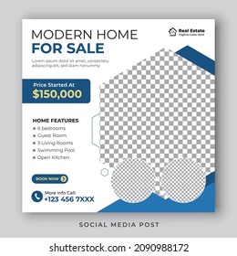 Real estate home sale banner for social media post