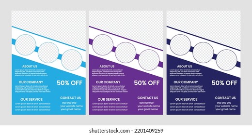 Real estate home sale company promotional, leaflet, modern, layout, paper design