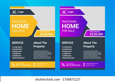 Real Estate Home For Sale Flyer Design 