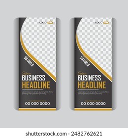 Real estate home sale roll up banner template, with creative design and creative layout 