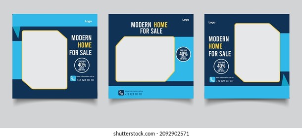 Real Estate Home Sale Social Media Post Banner Template