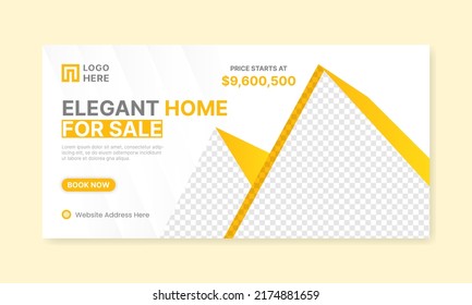 Real estate home sale social media cover web banner