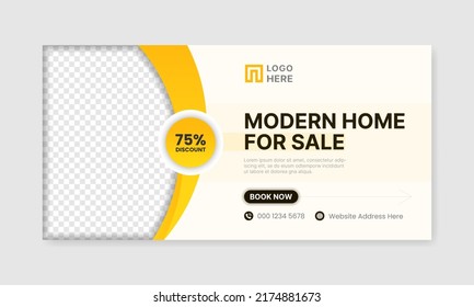 Real estate home sale social media cover web banner