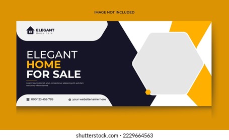 Real estate home sale social media cover web banner