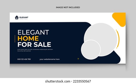 Real estate home sale social media cover web banner