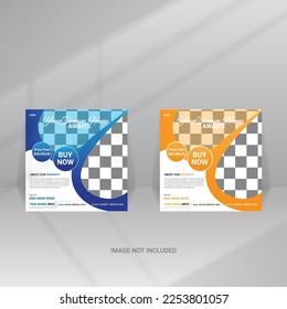 Real Estate Home Sale Social Media Post, Leaflet, Square Flyer template