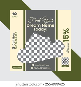 Real estate home sale social media post design