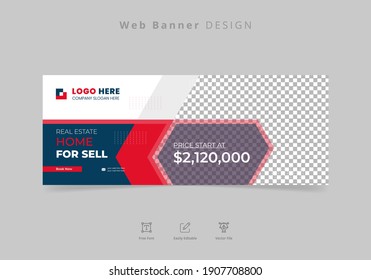 Real estate home sale web banner