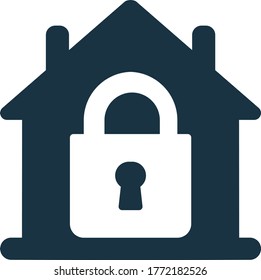 Real estate, home security icon design
