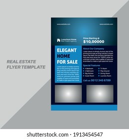 Real Estate Home Selling Business Flyer | Elegant Home For Sale | Flyer Design