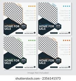 Real estate home social media post design template