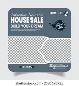 Real Estate Home Social Media Post Deign Banner Art