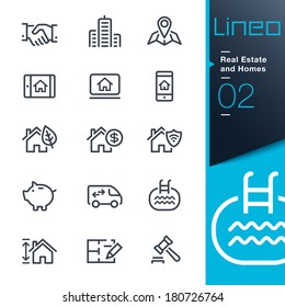 Real Estate and Homes outline icons 