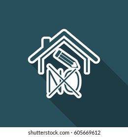 Real estate or hotel concept - Confirm of client decision - Vector web icon