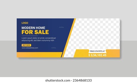 Real estate house agency facebook cover design template, Dream home for sale real estate facebook cover banner promotion template, Real estate house property facebook cover banner template,