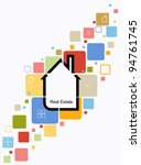 real estate house background vector