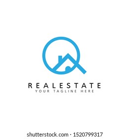 Real estate, house, building construction Logo design vector template