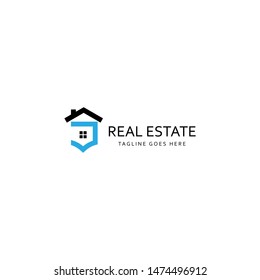 Real estate, house, building logo design template. Initials J home property logo design. Vector