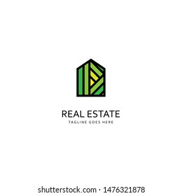 Real estate, house, building logo design template