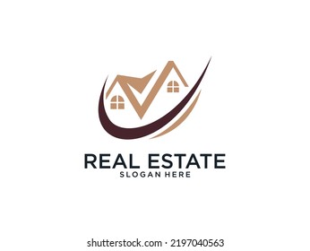 Real estate house building logo design
