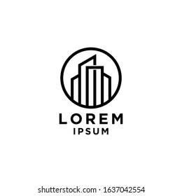 Real Estate  House  and Building Logotype Vector Design