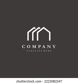 Real estate house building simple logo design