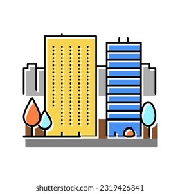 real estate house color icon vector. real estate house sign. isolated symbol illustration