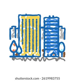 real estate house doodle icon sketch vector. real estate house sign. isolated symbol illustration