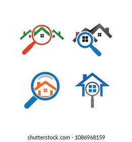 Real estate house finder logo template