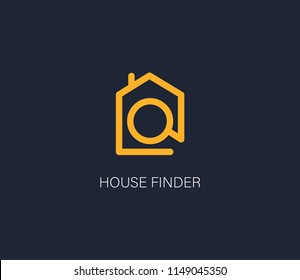 Real estate house finder logo template