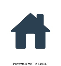 real estate house glyph blue icon vector 