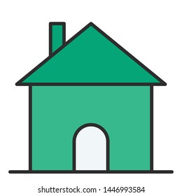 Real estate, house, home, building and city icon you use your project. Filled icon