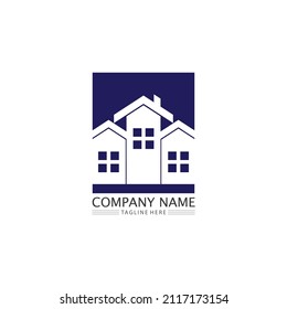 Real estate, house and home buildings vector design logo icons template illustration