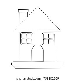 Real estate house icon vector illustration graphic design
