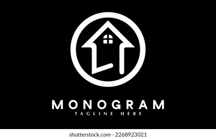 Real Estate House Logo abstract monogram vector template