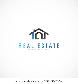 Real estate house logo design.