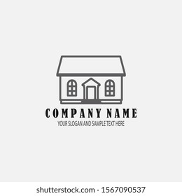 real estate house logo design modern 