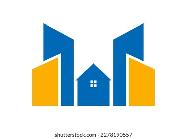 Real estate house logo design, Vector design concept
