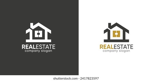 Real Estate house Logo design Vector Template