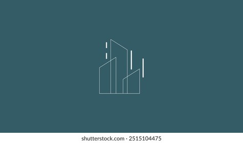 Real estate house logo design. Building a house real estate logo design