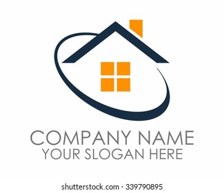 real estate house logo icon vector