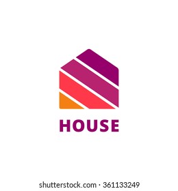 Real estate house logo icon design template elements
