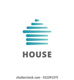 Real Estate House Logo Icon Design Template Elements
