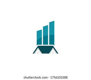 Real estate house logo vector icon 